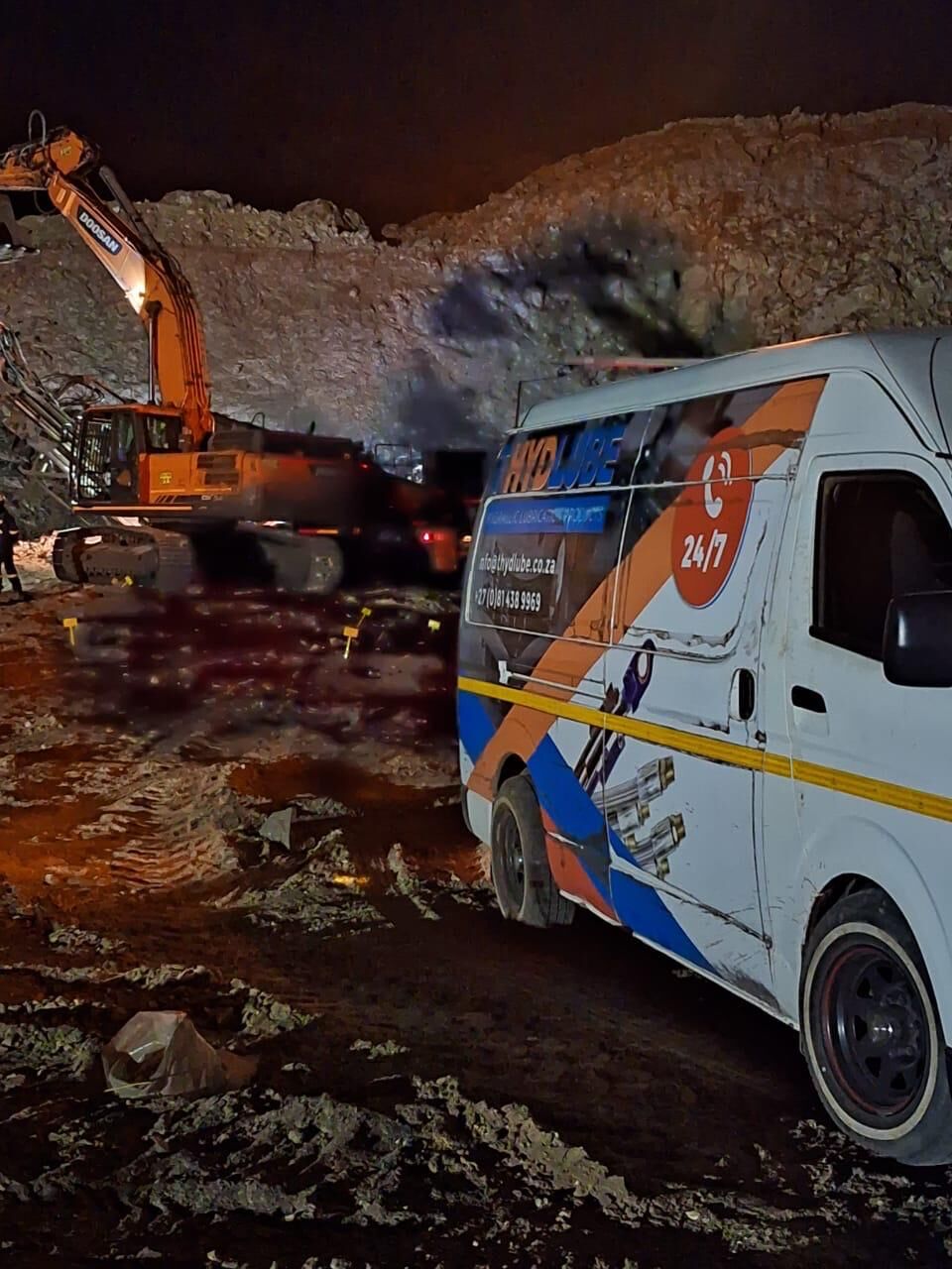 On site at night